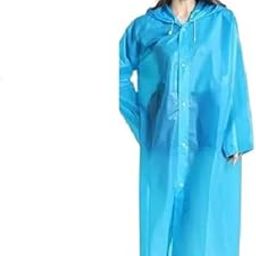 Unisex Waterproof Long Raincoat with Hood Lightweight Rain Coat Dress for Men and Women-5
