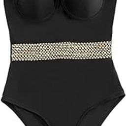 Swimsuit for Summer Beach Ladies' One-Piece, One Piece Swimsuit Sexy Swimsuit for Women,Plus Size Bikini Swimsuit, Swimwear with Golden Straps-image-3
