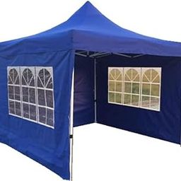 10 x 10ft Gazebo Tent with 3-Sided European Covers/Waterproof/Portable & Foldable/Outdoor/Advertising Canopy Tent 2 Mins Installation (35 kgs, Blue) for Outdoor Activities-picture-27