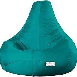 RnS Rest 'n' Sleep - Bean Bag Cover Teardrop Without Beans (Sea Green/Sea Green, XXXL)-image-74