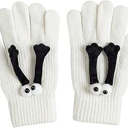 ™ Hand in Hand Gloves Soft Cartoon Lovely Gloves 3D Thermal Full Finger Gloves White | Gloves & Mittens | Womens Accessories-image-9