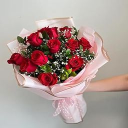 EG2i 15 Red Rose Fresh Flower for Birthday Gift with Red Paper packing, Mother's Day Gift, Fresh Flower Gift for Love, Valentine's Day Gift, 8 Roses (Bunch of 15) Same Day Delivery-image-99