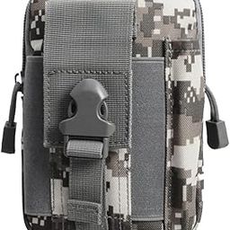 TrekEaze Hiking Waist Bag – Small Molle Pouch Tactical Utility Belt Pouch, Outdoor Waist Pack, EDC Pocket Organizer Bag with Cell Phone Holster for Cycling Running Hiking (Green)-image-39