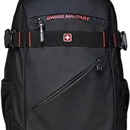 SWISS MILITARY 30L Unisex Laptop Travel Backpack for 15.6-Inch Laptops – with Luggage Strap, Detachable Key Ring, Anti-Theft Pocket, Expandable Bottle Pocket for Office and College Use-10