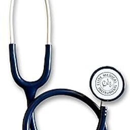 EMI Premium Clinical Light Weight 4oz Dual Head Stethoscope (Navy)-17