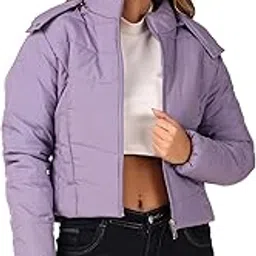 brazo Latest Full Sleeve Crop Puffer Winter Jacket For Women and Winter Jacket for Girl. Sweater Jacket/Fur Jacket/Water Resistant Jacket for Woman with Hood for keep you warm-picture-26