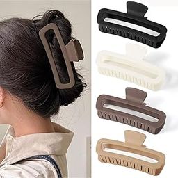 ChicTresses® Collection, Large Hair Claw Clips (Matte Tones, Set of 4) – Durable Plastic, Non-Slip Grip, Wide-Open Design for Thick Hair, Women & Girls Hair Accessories-image-32