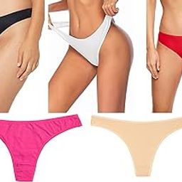 Silverlake Women Cotton Comfortable Fabric Daily Use Regular Wear Mid Rise Thong Panty G-String Panties Pack of 5-image-57