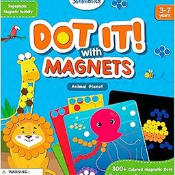 Skillmatics Dot It with Magnets - Animals, Repeatable Art for Kids, Mess-Free, Craft Kits, DIY Creative Activity, Gifts for Boys & Girls Ages 4, 5, 6, 7-0