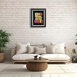 CRAFT N CREATIONS Motivational Wall Art Print, Keep Trying Until You Make It Quote, Black Frame, 30 x 25 cm 1063-image-71