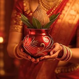HOKOYA Brass Kalash for Puja (Brass Kalash, 500 ML)-image-79