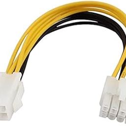 ELECTRO WOLF ATX 4 Pin Male to 8 Pin Female EPS Power Cable Adapter CPU Power Connector, 18CM(Multicolor)-1