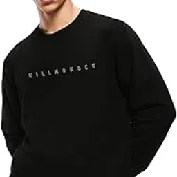 Bewakoof Men's Graphic Print Regular Fit Full Sleeve Round Neck Fleece Sweatshirt-picture-44