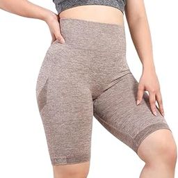 Shorts for Women High Waist Fashion Yoga Running Atheletic Seamless Butt Lifting Compression Stretchy-image-117