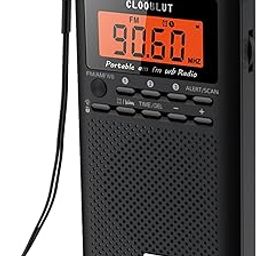 Weather Radio FM/AM/WB Transistor Power by AA Battery with Backlight Keyboard/Alarm Clock/Sleep Timer,Stereo Earphone Jack,Best Reception,Best Sound Quality Pocket for Walking-picture-16