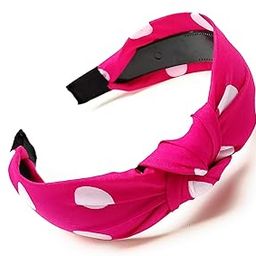 MOOLYAVAAN Products Stylish Cross knot Hairbands With Cloth Wrapped Headwear Styling Hair Accessories Washing Face Spa Mask Shower for Girls/Kids and Women (Pack of 1) (Pink)-45