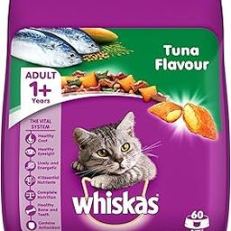 Whiskas Adult (1+ Years) Dry Cat Food, Tuna Flavour, 3 kg, Contains 41 Essential Nutrients, Complete & Balanced Nutrition for Adult Cats-image-75