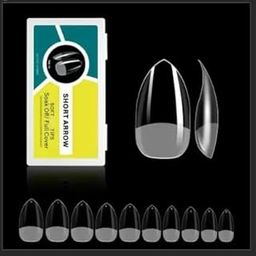 NAILWIND Gel Nail Kit, Soft Gel Nail Tips, False Nails for Gel Nails Art Polish Soak Off Lamp Easy Nail Extensions Acrylic Fake Nails False Press on Nail Tips (18 - SHORT ARROW, 500 - PCS)-image-70