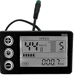 Eryue S866 Electric Bike L Display 24V 36V 48V E-Bike Electric Scooter Display Meter Control Panel with Waterproof Plug-image-63