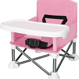 Agudan Baby Travel Booster Seat, Camping Chair with Removable Dining Tray for Baby, Compact Baby Seat with Storage Bag (Pink)-image-71