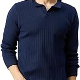 Full Sleeve Winter Wear Woolen Collar Polo Full Sleeve Sweater for Men-image-28