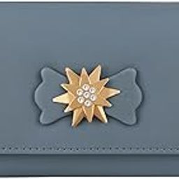 Women's Wallet Hand Purse Clutch Vegan Leather | Phone Pocket | 4 Card Pocket (Light Blue)-image-17
