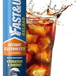 Fast&Up Reload (5 Litres) Low Sugar energy drink for Instant Hydration - 20 Effervescent Tablets with all 5 Essential Electrolytes + Added Vitamins - Certified Electrolytes Drink - Cola flavour-9