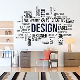StickMe 'Design Creative Graphic Sketch Designer Office Concept Drawing Civil Architect Wall Sticker ' SM-1121 (Multi Colour, Vinyl - 150cm X 100 cm), Self Adhesive-image-5
