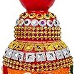Fine Craft India Wooden Handmade Round Sindoor Box with Meena Work Refillable Case Multicolour H 19 W 6 L 5 cm-image-48
