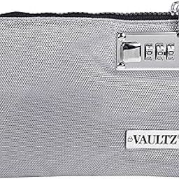 Vaultz nylon Money Bag with Lock - 5 x 8 Inches, Men & Women's Locking Accessories Pouch for Cash, Bank Deposits, Wallet, Medicine, Phone and Credit Cards - Gray-picture-21