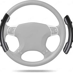 MIZZEO Carbon Fibre Steering Wheel Booster Cover, Enhanced Non-Slip Grip for Comfort & Control, Carbon Black, Compatible with MG Comet EV (2023)-image-58