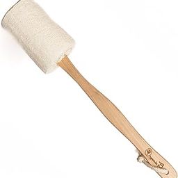 15 Inch Natural Loofah for Bathing | Loofah with Teak Wood Handle | Back Brush for Men & Women | Shower Sponge Body Back Scrubber | Back Scrubber for Shower | Exfoliating Loofah-image-95