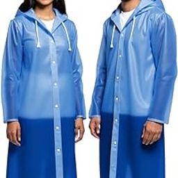 EVA Waterproof Raincoat for Men & Women | Unisex Hooded Full Sleeves Lightweight Poncho | Reusable Rain Wear for Biking, Camping, Travel, Hiking.-image-18