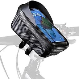 PROBEROS® Bicycle Phone Bag for 4.7-7" Phones, Waterproof EVA Zippered Riding Accessories Bag, Top Tube with TPU Touch Screen, Removable Design-image-20