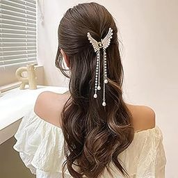 MYSELF Butterfly Hair Clip - Golden Metal Butterfly Claw Clip, 1 Count (Pack of 1) - Women & Girls - Classic Style - Perfect for Thick, Wavy, Thin or Straight Hair - Wedding & Special Occasions-31