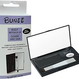 BUNEE Root Touch Up 6g, (Black) – Instantly Cover Grey Hairs, Waterproof, Sweatproof, Root Cover Up for Women & Men, touch up highlights, Conceals Hair Loss Thin Hair Shadow Powder-image-72