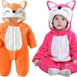 Swissberry Baby Romper/Swaddlers in Animal Style | Stylish & Cute Outfit for Baby Boys & Girls | Cozy, Soft & Comfortable Animal Theme Dress(Pack of 2)(Orange-Hot Pink Squirrel, 12-18)-image-53