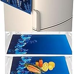 REVEXO Combo of Kitchen Combo Fridge Top Cover(53 x 99 cm)+ Fridge Mats (30 x 42 cm) (Set of 4 Piece) (Multicolour)-119-image-43