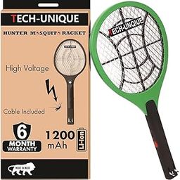 Tech-Uniuqe MosHunter Rechargeable Electric Mosquito Killer Racket, 2 Pin Plug, 3 Months Warranty, Multicolour-image-54