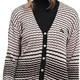 Womens Grey Self Design V Neck Full Sleeve Cardigan-picture-15
