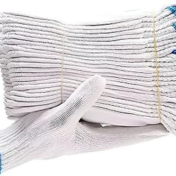 QTM Reusable Washable Cotton Knitted Gloves Bundle Free size, For BBQ, Cooking, Grilling, Food Handling - Safety Work Gloves Unisex-picture-24