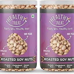Healthy Treat Roasted Soyabean - Protein Rich 400 gm | Healthy Roasted Namkeen Snacks | Crunchy, Tasty & Delicious | Natural High Protein Snacks | Oil-Free, Non-fried Snack | Healthy Soya Snacks | (Pack of 2-200 gm each)-image-41