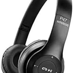 P47 Bluetooth Wireless Headphone with Mic High Bass Clear Sound Bluetooth Gaming Headset (Black, On The Ear)-picture-19