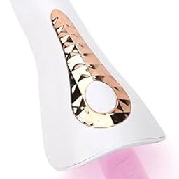 Styfy Handheld LED Nail Lamp, Mini Wireless UV Nail Light Rechargable Portable Nail Dryer Nail Polish Curing Lamp Fast-Dry | Dolphin Shape Nail Dryer Machine for DIY & Salon Manicure - White & Gold-image-48