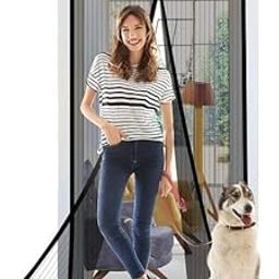 DPRenterprise Magic Mesh Screen Door Hands-Free Magnetic Mesh Curtain for Doors Easy Install Mosquito Net for Home, Balcony, Kitchen & Bedroom Auto-Closing Fly Screen (Multicolor, Pack of 1)-10