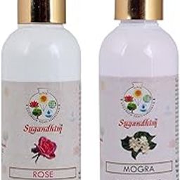 Sugandhim Air Freshener Spray Mogra (Jasmine) & Rose (Gulab) 100% Ganga Water-Based, Chemical-Free Aerosol, Long-Lasting Exotic Floral Fragrance - 2 x 100ml-image-29