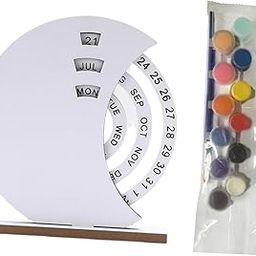 ARTISOUL® Rotatable Calendar Art Painting Diy Statue Decoration Rotating Desk Calendar Moon | Home Decor | Other Home Decor-image-98