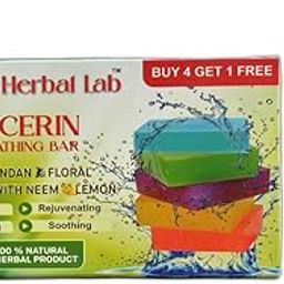 Indian Herbal Lab Glycerin Bathing Bar | 4+1 Offer Pack (Rose, Chandan, Floral, Aloe Vera with Neem, Lemon) + Free 100ml Herbal Shampoo | Paraben & Sulphate Free | Fights Acne & Moisturizes Skin-image-66