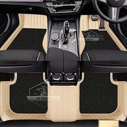 10D Car Foot Mat for Mercedes-Benz S 400D (2020-2024) Premium Leatherette Luxurious & Elegant Look | 100% Waterproof and Dust Proof | Custom Fitted Car Floor Mat (Beige Grass Black)-image-22