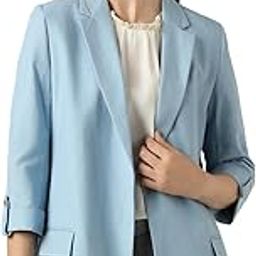 Women's Blazer (VWBZFRGFG19883_Light Blue-image-3